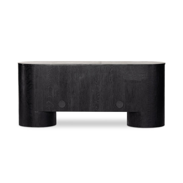 Giovani Media Console In Black Marble