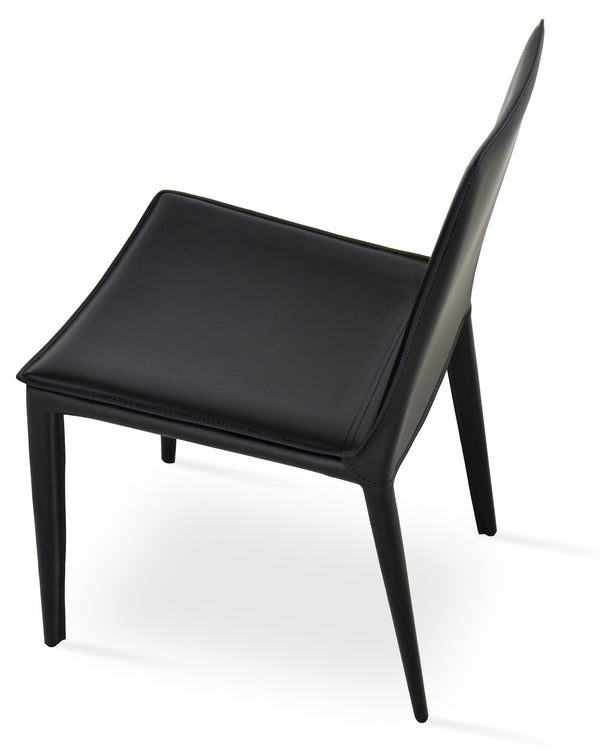 Tiffany dining chair black bonded leather