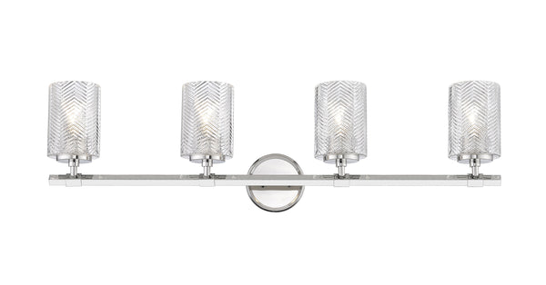 Dover Street 4 Light Vanity in Polished Nickel Finish