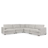 Ludwig Upholstered Sectional - Ivory with T-Cushion Design