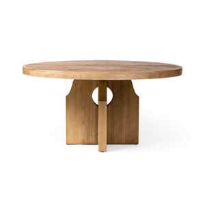 Allandale Round Dining Table In Natural Elm