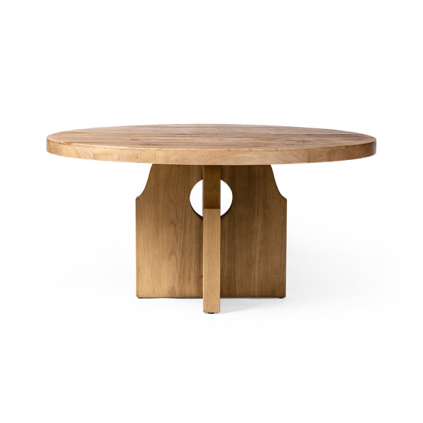 Allandale Round Dining Table In Natural Elm