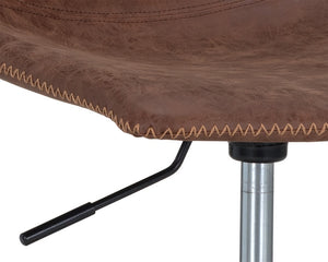Cal Industrial Office Chair - Antique Brown