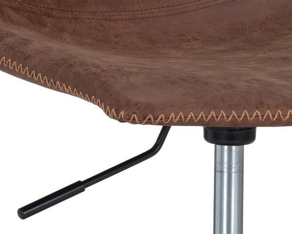 Cal Industrial Office Chair - Antique Brown