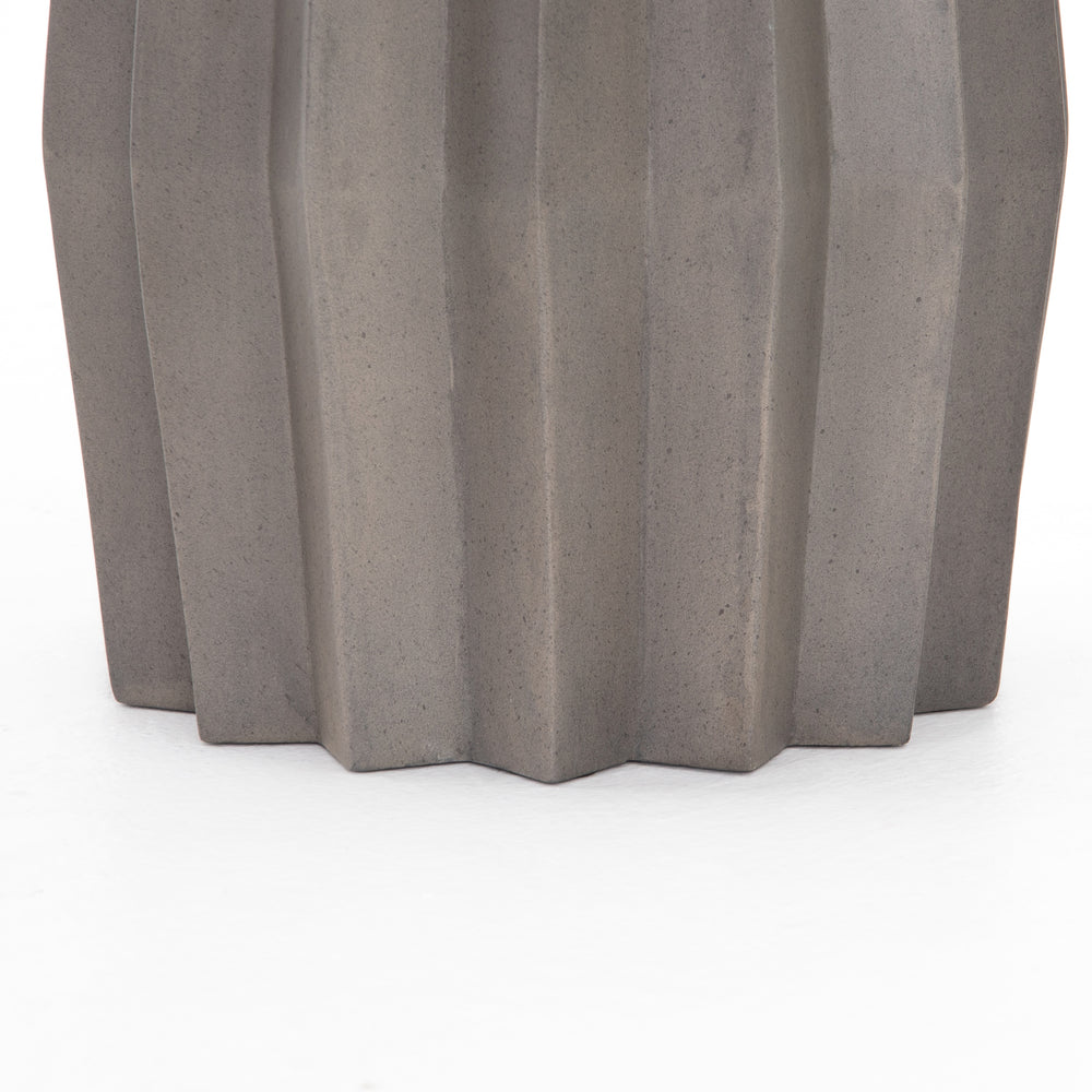 Gem Outdoor End Table In Dark Grey