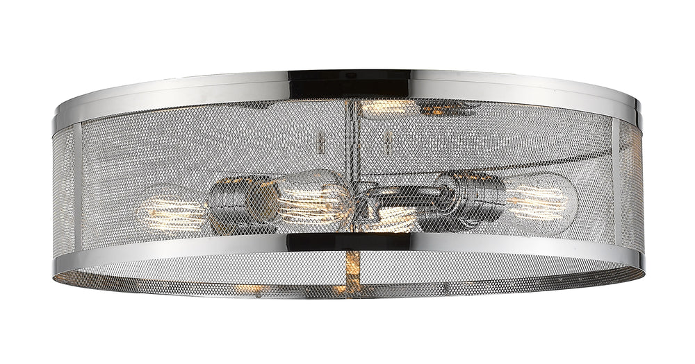 Meshsmith 4 Light Flush Mount in Chrome Finish
