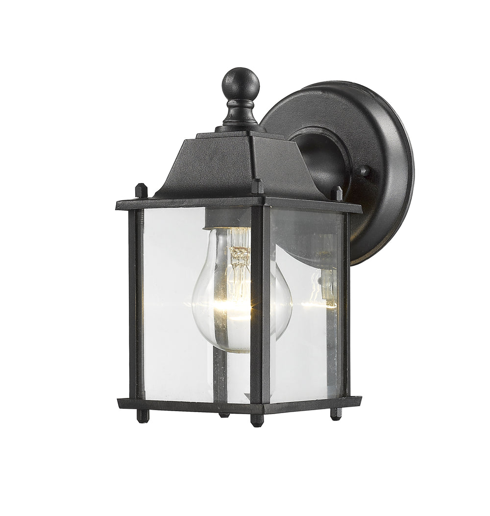 Waterdown 1 Light Outdoor Wall Light in Black Finish