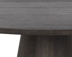 ELINA DINING TABLE - ROUND - BROWN OAK - 54"