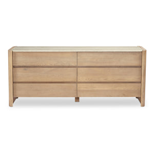 Lane 6 Drawer Dresser with Marble Top