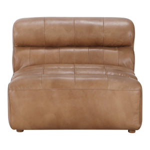 Moe's Ramsay Leather Slipper Chair in Tan
