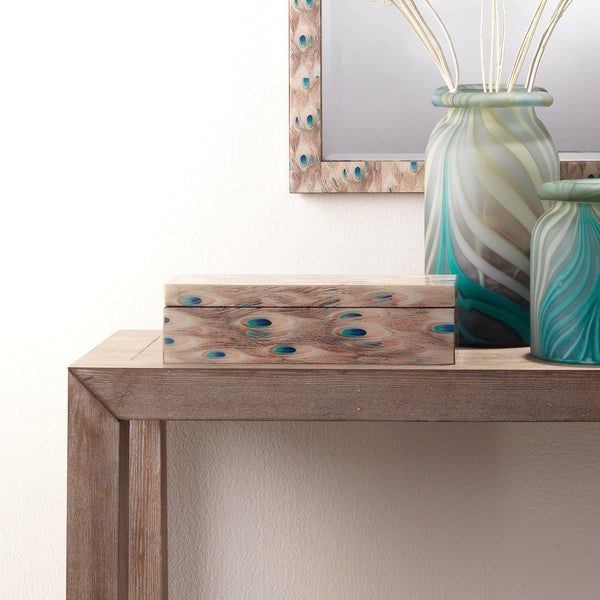 Plume Peacock Decorative Box