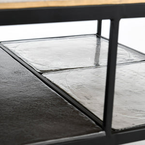 Remmy Cast Aluminum Rectangle Coffee Table - Antique Finish