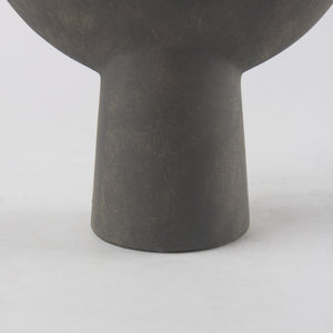Kaz 8.3L x 3.9W x 16.7H Earthy Brown Ceramic Vase