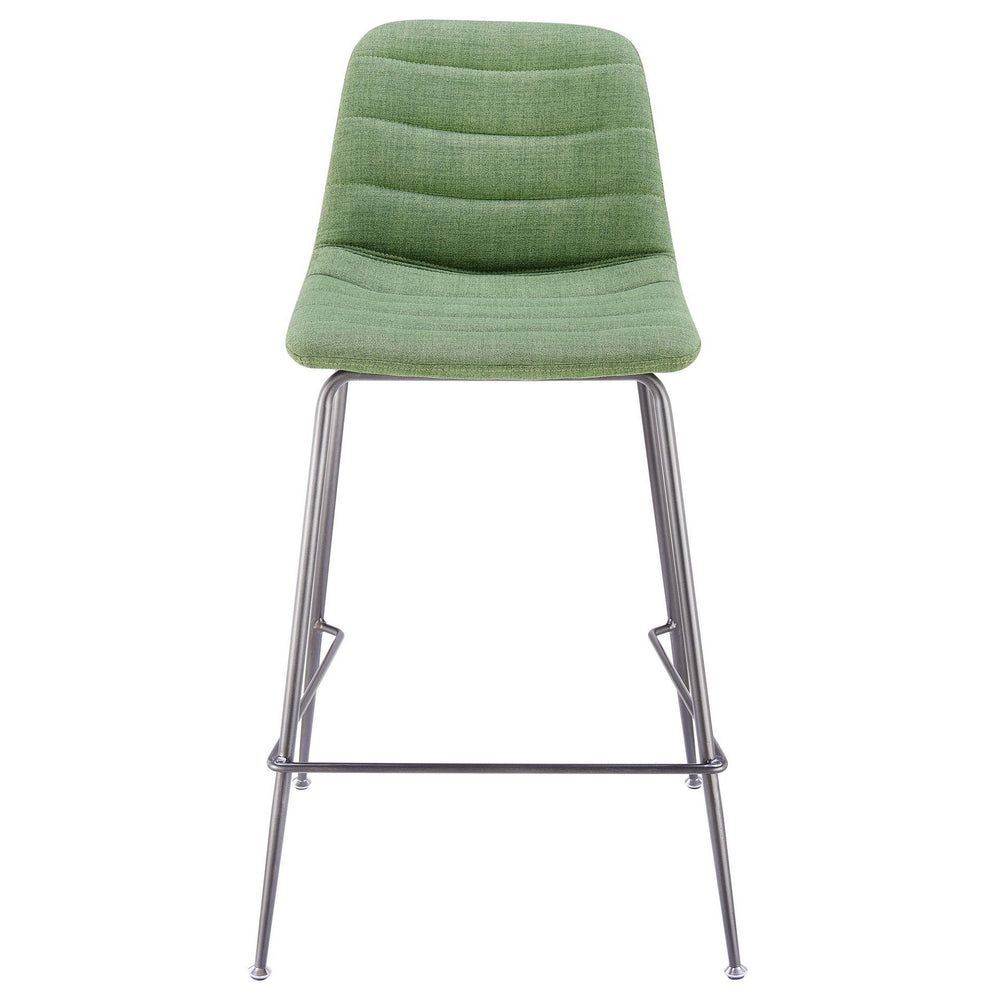 Caleb Fabric Counter Stool In Penta Green