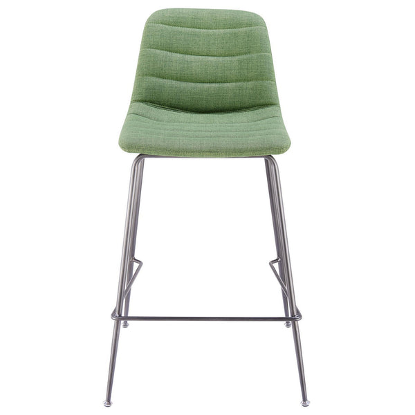 Caleb Fabric Counter Stool In Penta Green
