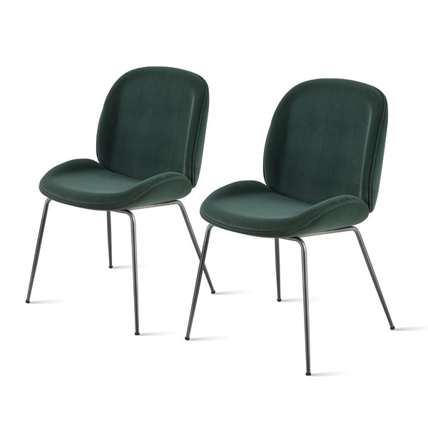 Lucy Velvet Fabric Chair In Gallery Dark Green