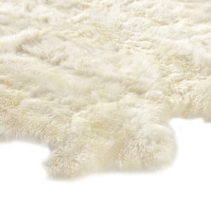 Lalo Lambskin Rug In White In 4.5X5.75