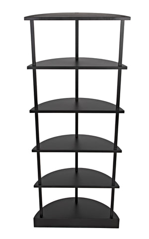 Spago Bookcase, Black Metal