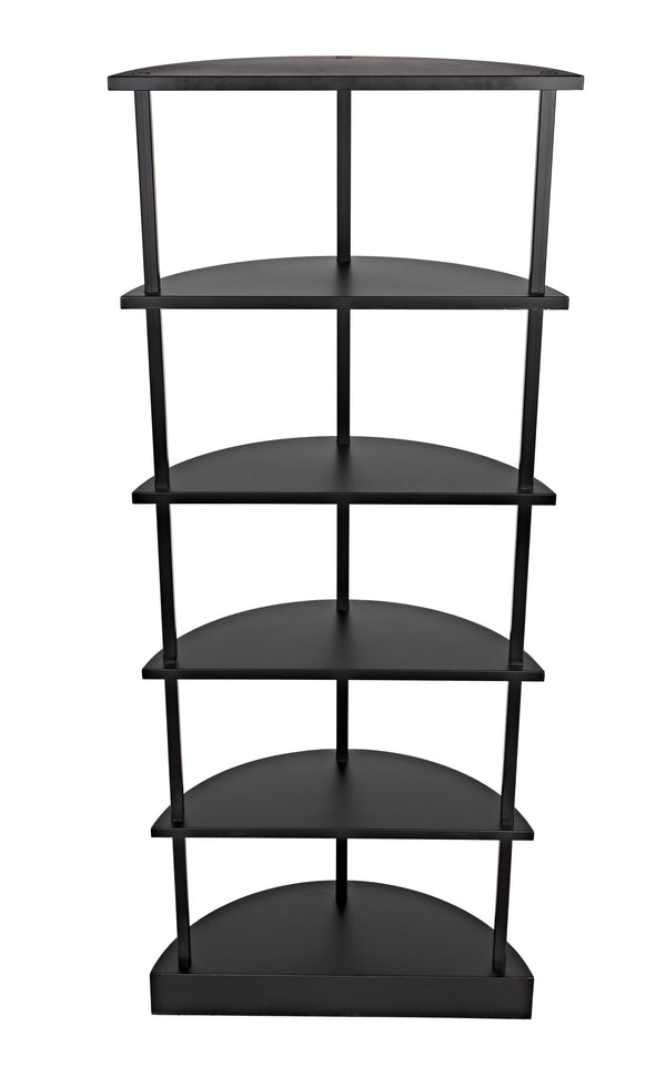 Spago Bookcase, Black Metal