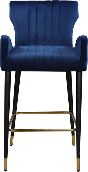 Alonzo Stool In Navy Velvet