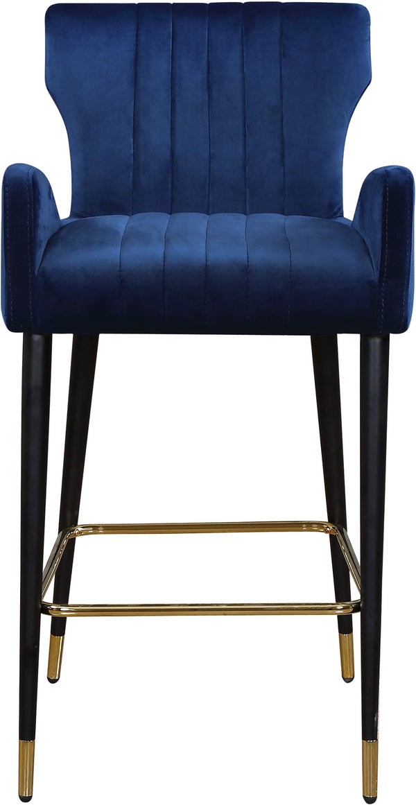 Alonzo Stool In Navy Velvet
