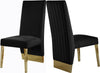 Stanley Dining Chair In Black Velvet and Gold