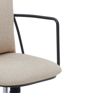 Edison Fabric Office Chair In Strata Cream