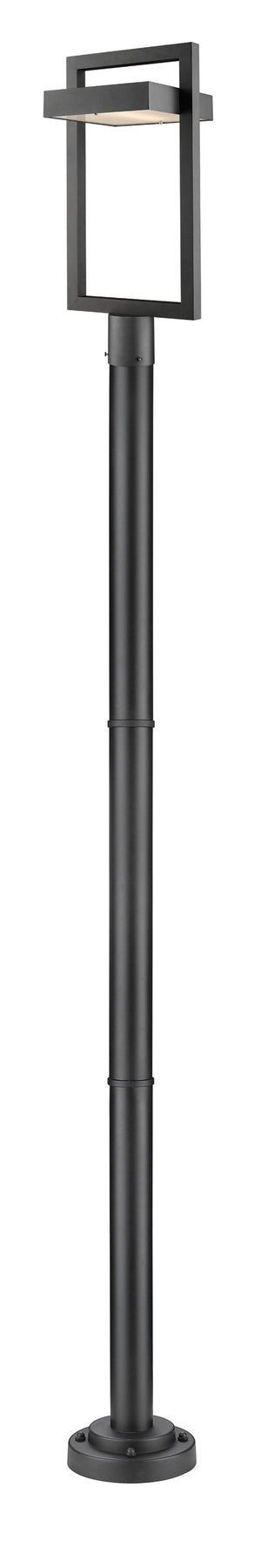 Luttrel 1 Light Outdoor Post Mounted Fixture in Black Finish