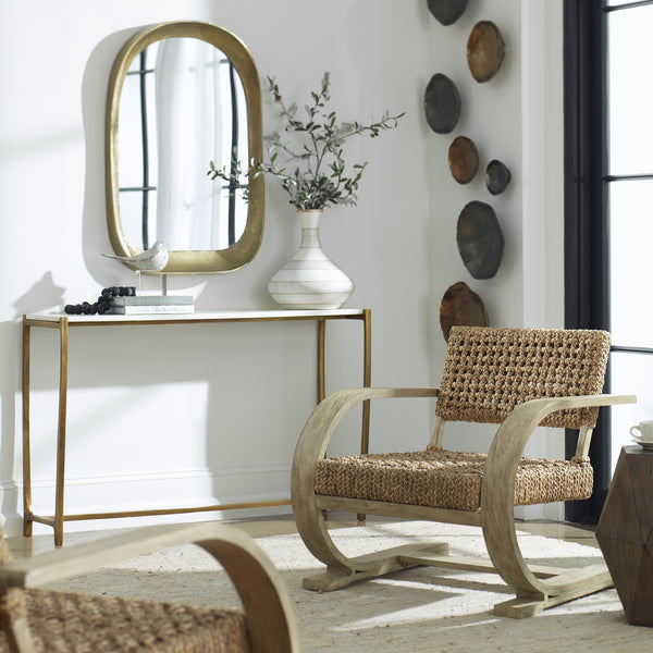 Affinity White Marble Console Table