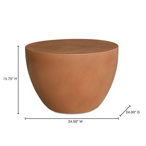 Moe's Insitu Side Table in Terracotta Concrete