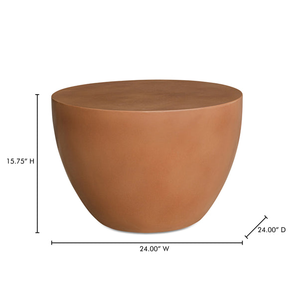 Moe's Insitu Side Table in Terracotta Concrete