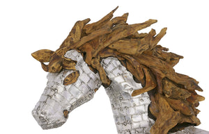 Mustang Horse Armored Sculpture, Standing
