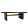 Larson Solid Wood Rectangle Dining Table in Carbon Black