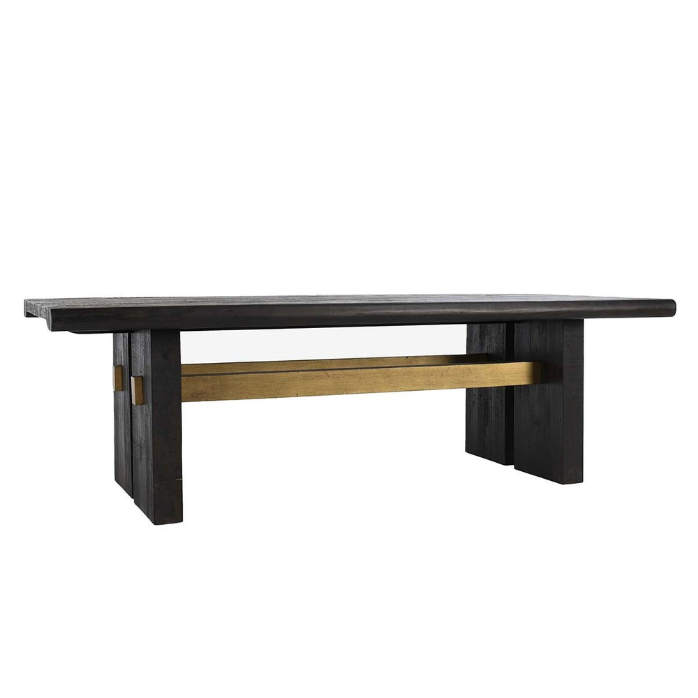 Larson Solid Wood Rectangle Dining Table in Carbon Black
