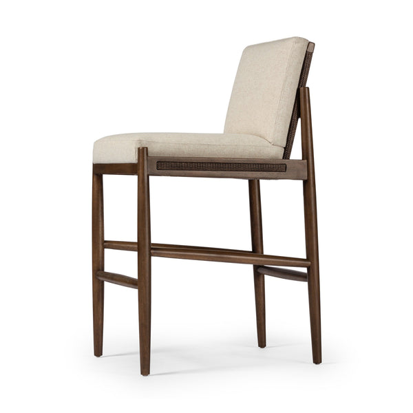 Costera Bar Stool In Antwerp Natural And Almond And Vintage Cross Woven Cane