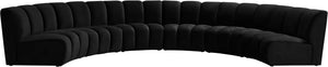 Lynda 6pc. Modular Sectional In Black Velvet