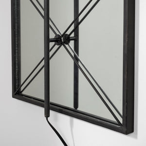 Krissta Black Metal and Mirror Wall Sconce