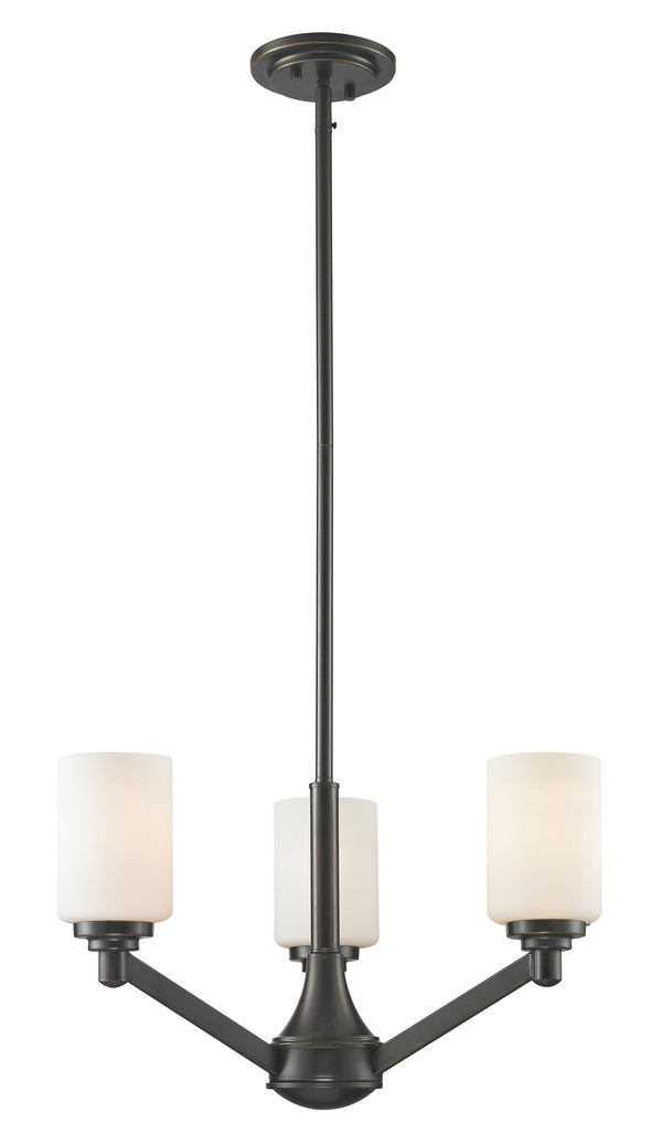 Montego 3 Light Chandelier in Coppery Bronze Finish