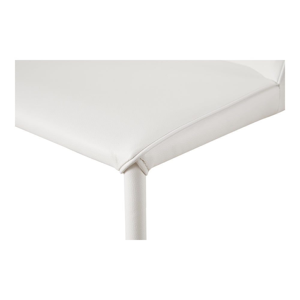 Nora Dining Chair Set in White Vegan Leather
