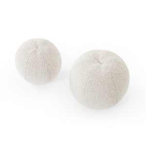 Balle Pillow, Set Of 2 In Knoll Natural And Set of 2 And 12.5" diam, 10" diam