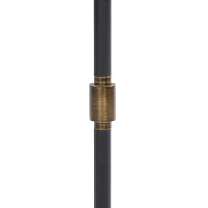 Maurice Table Lamp In Matte Black Plaster And Antiqued Iron And Antique Brass Iron