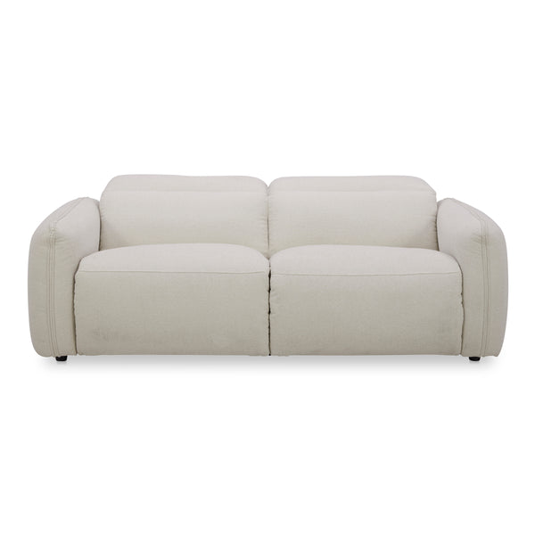 Eli Power Recliner Sofa in Warm White