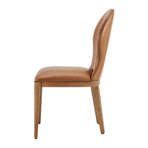 Eldoris Faux Leather Dining Side Chair, Borneo Chocolate