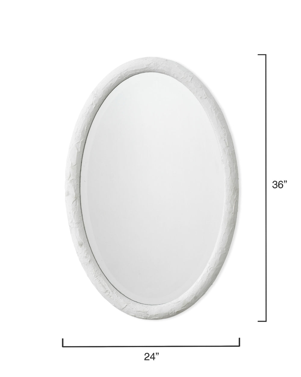 Ovation Oval Wall Mirror, White