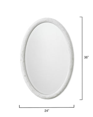 Ovation Oval Wall Mirror, White