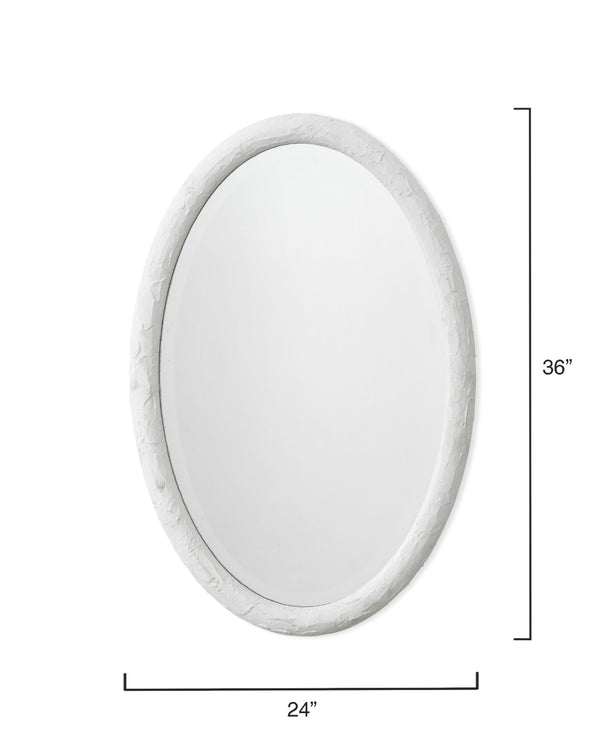 Ovation Oval Wall Mirror, White