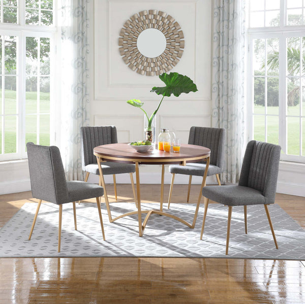 Alexandra Dining Chair In Brushed Gold