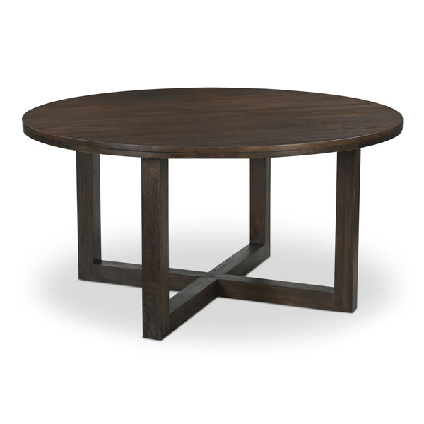 Moe's Joel Solid Oak Dining Table Dark Brown