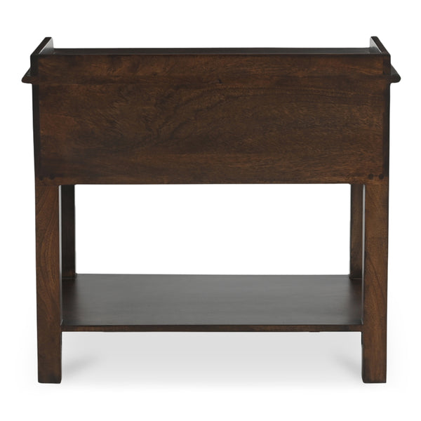 Maeve Nightstand in Dark Brown Mango Wood