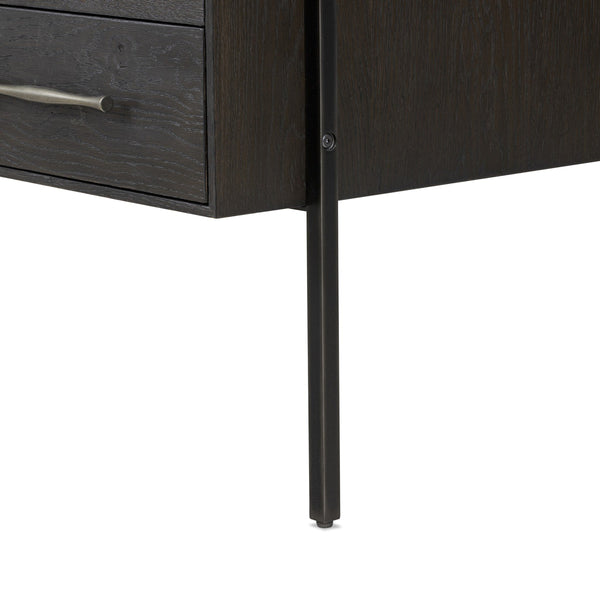 Lauren Desk - Charcoal Oak Resawn Veneer